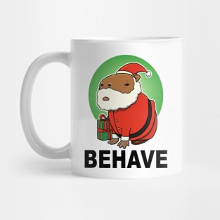 Behave Capybara Santa Mug